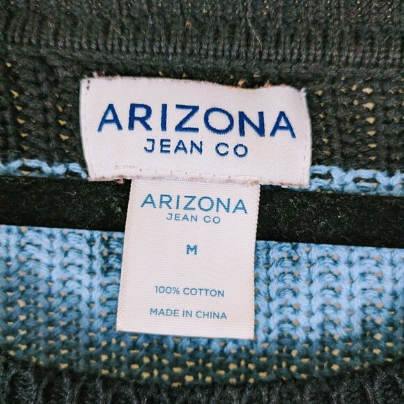 Arizona Striped Colorful Pullover Sweater Size M - Picture 5 of 5